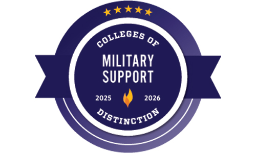 College of distinction badge for military support